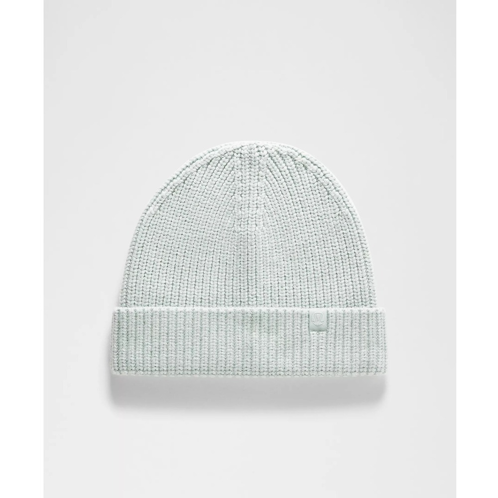 Lululemon-Close-Fit Wool-Blend Ribbed Knit Beanie-Pelican
